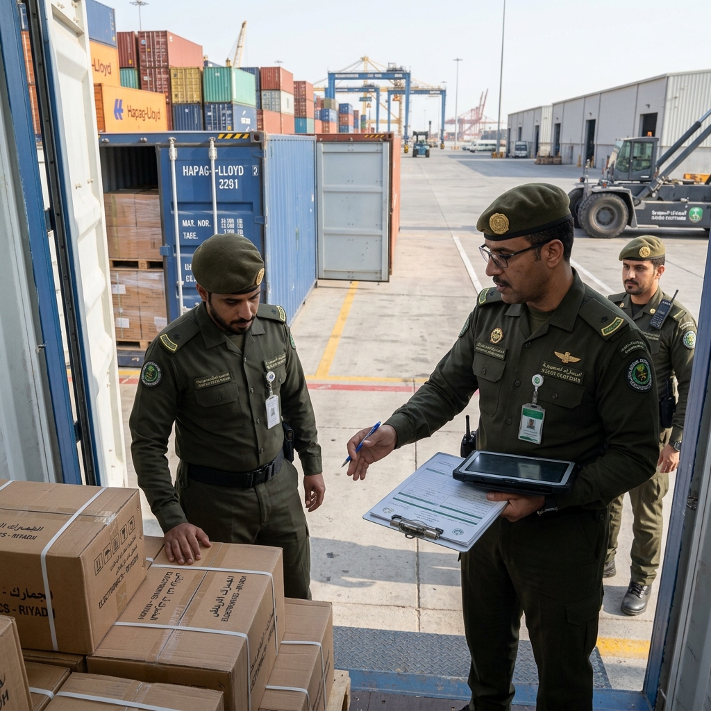 Customs clearance inspection in Saudi Arabia