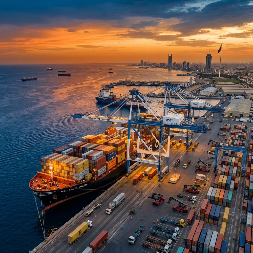 Freight forwarding at Jeddah Islamic Port